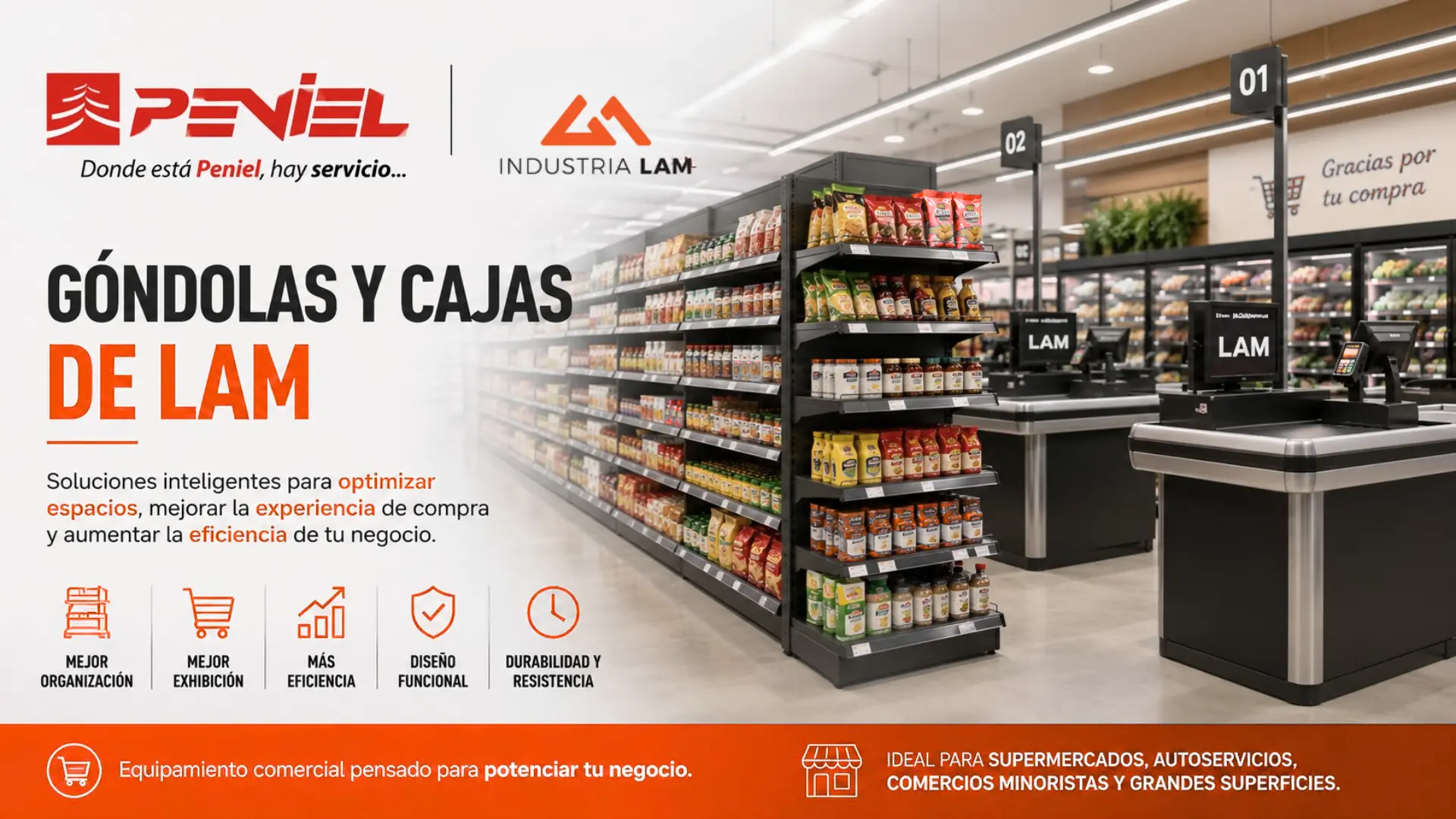 góndolas comerciales LAM